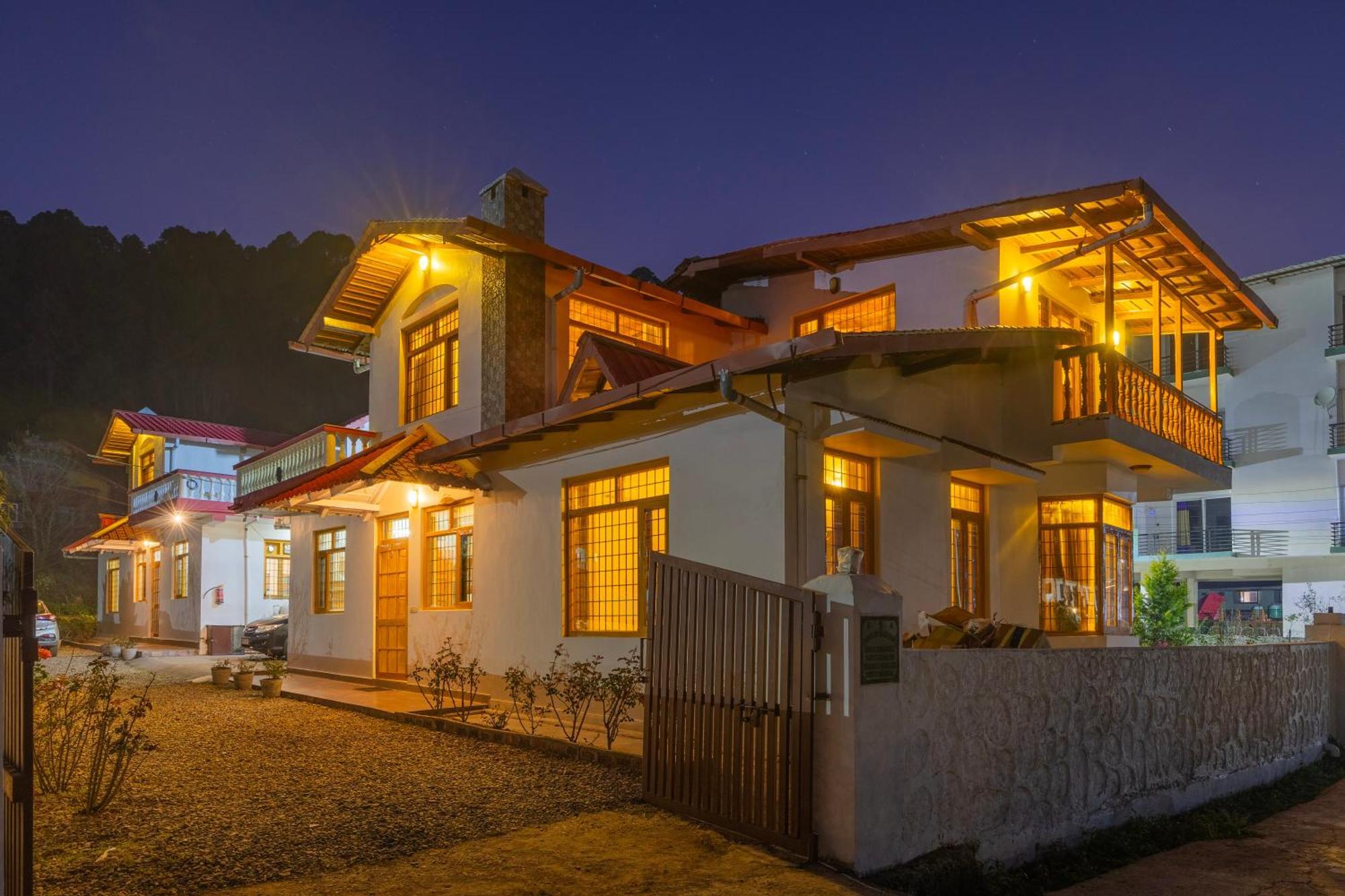 Alaya Stays Rose 3Bhk Cottage Fenced By Hills With Fireplace Bhowali Exterior photo