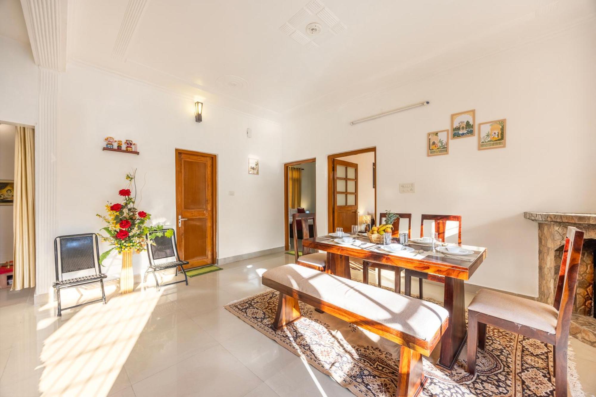 Alaya Stays Rose 3Bhk Cottage Fenced By Hills With Fireplace Bhowali Exterior photo